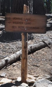 Trailmarker, Weaver Lake, King's Canyon National Park, Kathryn Arnold, July 5, 2012