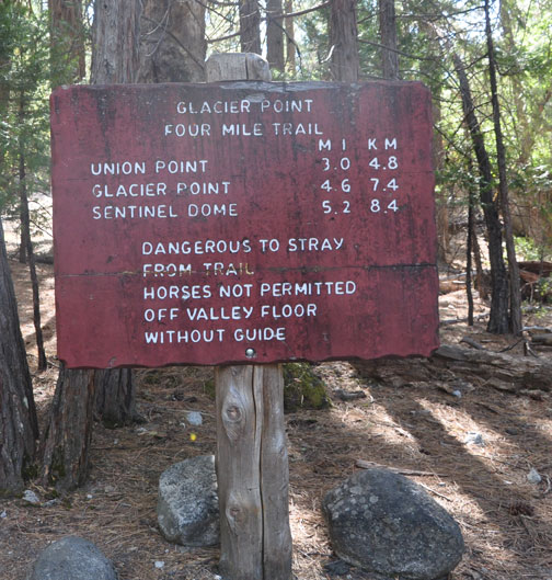Trail sign for 4-Mile Trail