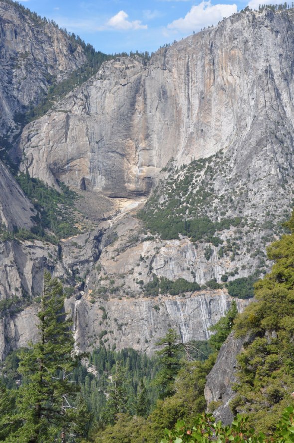 Yosemite Falls would be here, Sept. 22, 2012. Photo by Kathryn Arnold